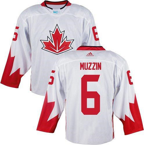 Team Canada 6 Jake Muzzin White 2016 World Cup NHL Jersey