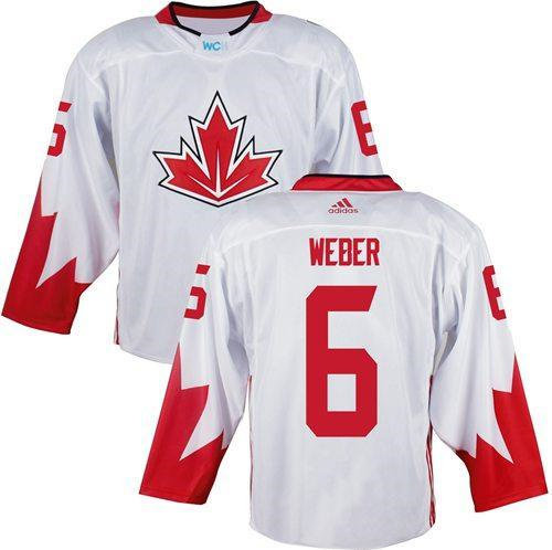 Team Canada 6 Shea Weber White 2016 World Cup NHL Jersey