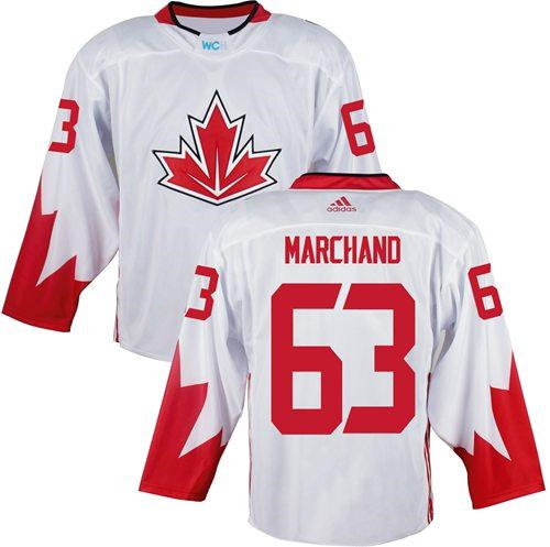 Team Canada 63 Brad Marchand White 2016 World Cup NHL Jersey
