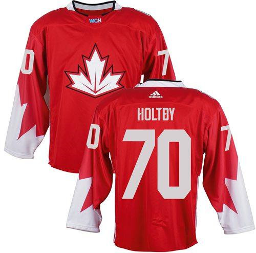 Team Canada 70 Braden Holtby Red 2016 World Cup NHL Jersey