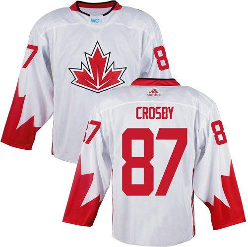 Team Canada 87 Sidney Crosby White 2016 World Cup NHL Jersey