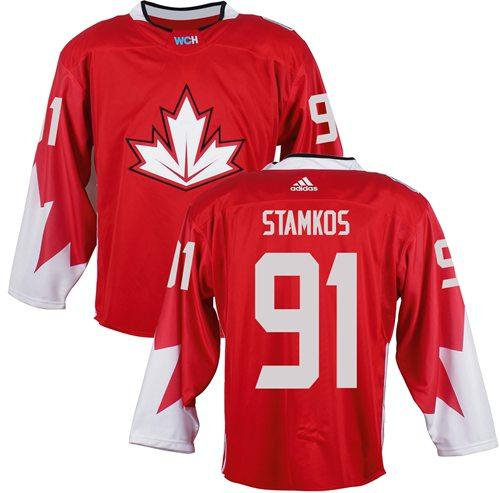 Team Canada 91 Steven Stamkos Red 2016 World Cup NHL Jersey