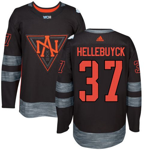 Team North America 37 Connor Hellebuyck Black 2016 World Cup NHL Jersey