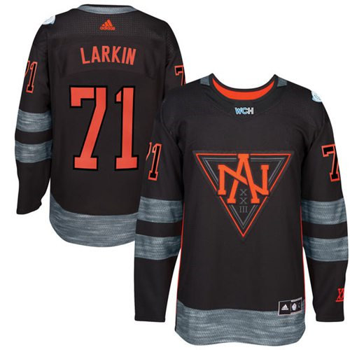 Team North America 71 Dylan Larkin Black 2016 World Cup NHL Jersey