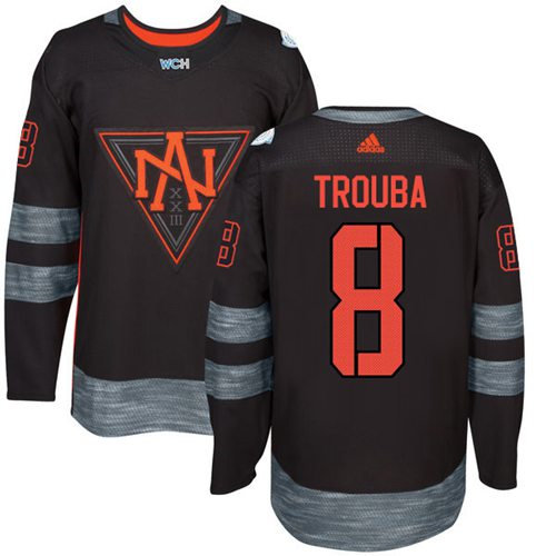 Team North America 8 Jacob Trouba Black 2016 World Cup NHL Jersey