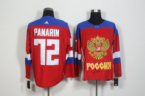 Team Russia 12 Panarin Red Hockey Jerseys