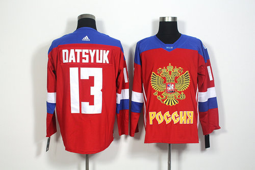 Team Russia 13 Pavel Datsyuk Red Hockey Jerseys