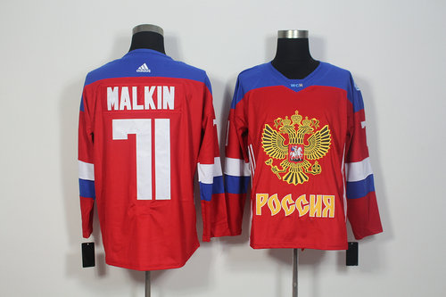 Team Russia 71 Evgeni Malkin Red Hockey Jerseys