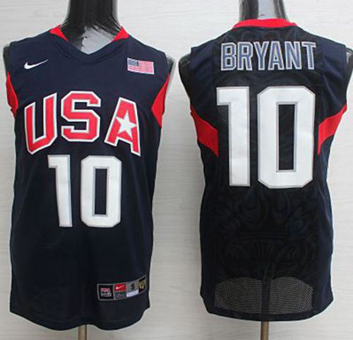 Team USA 10 Kobe Bryant Dark Blue NBA Jersey
