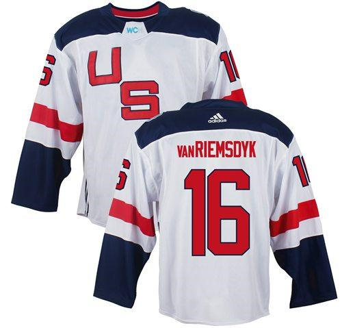 Team USA 16 James van Riemsdyk White 2016 World Cup NHL Jersey