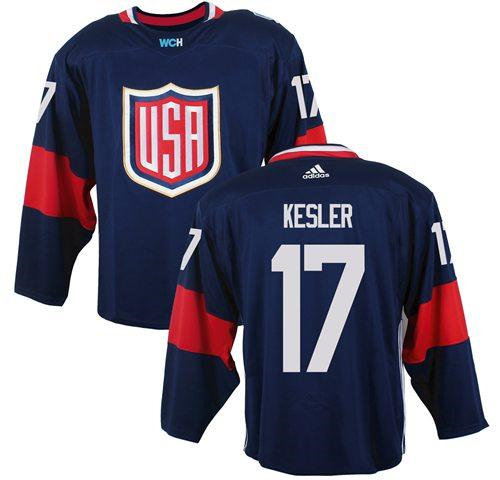 Team USA 17 Ryan Kesler Navy Blue 2016 World Cup NHL Jersey