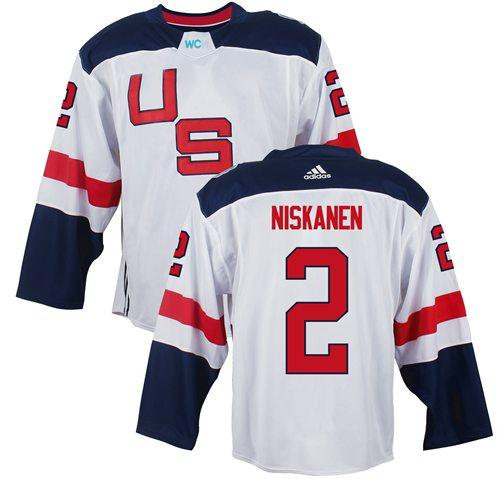 Team USA 2 Matt Niskanen White 2016 World Cup NHL Jersey