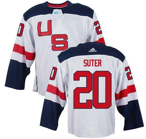 Team USA 20 Ryan Suter White 2016 World Cup NHL Jersey