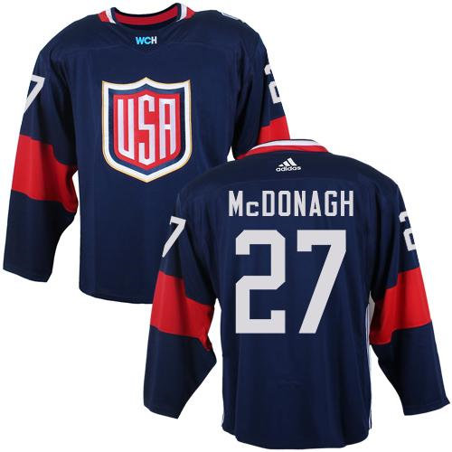 Team USA 27 Ryan McDonagh Navy Blue 2016 World Cup NHL Jersey