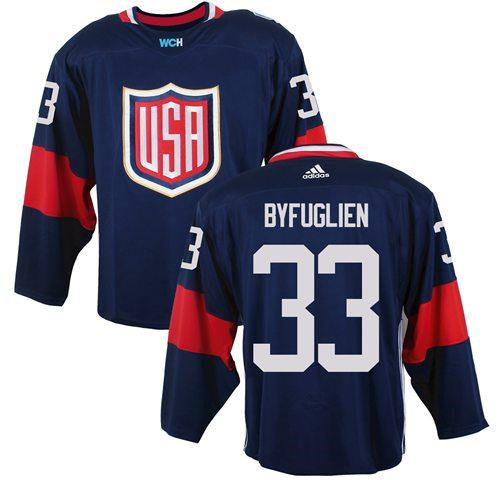 Team USA 33 Dustin Byfuglien Navy Blue 2016 World Cup NHL Jersey