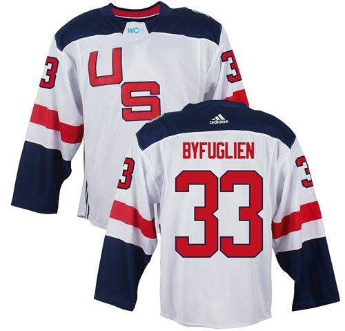 Team USA 33 Dustin Byfuglien White 2016 World Cup NHL Jersey