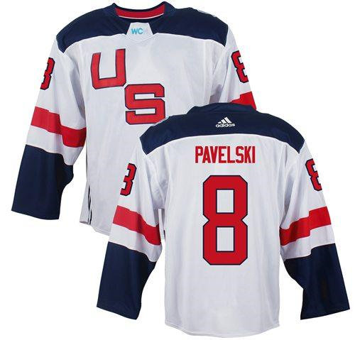 Team USA 8 Joe Pavelski White 2016 World Cup NHL Jersey