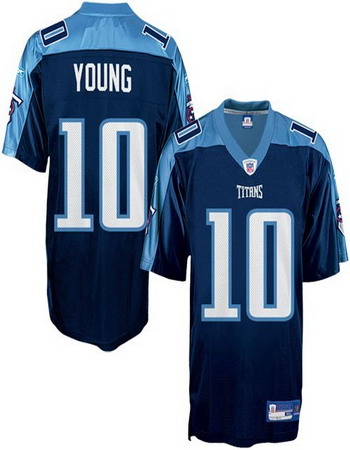 Tennessee Titans #10 Vince Young Navy Blue