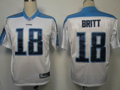 Tennessee Titans #18 Kenny Britt white Jersey