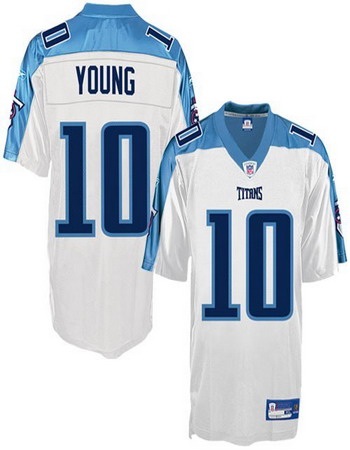 Tennessee Titans 10# Vince Young White