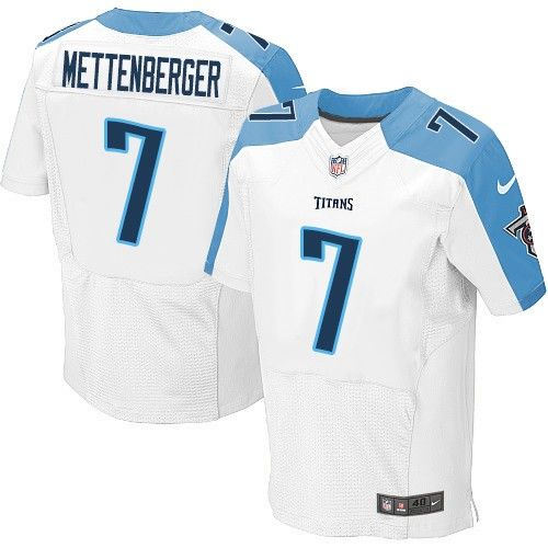 Tennessee Titans 7 Zach Mettenberger White Nike NFL Elite Jersey