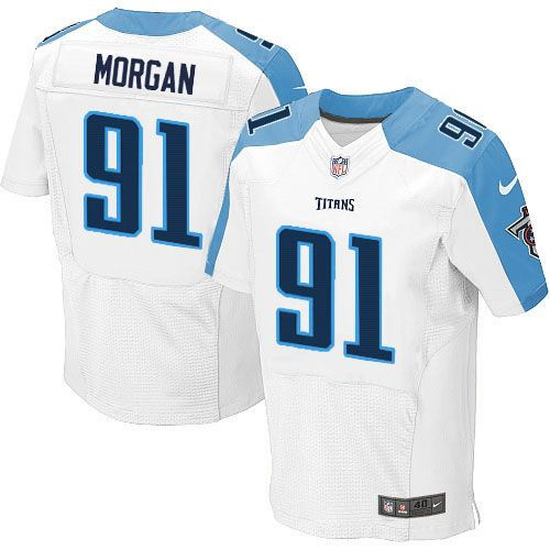 Tennessee Titans 91 Derrick Morgan White Nike NFL Elite Jersey