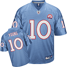 Tennessee Titans Houston Oilers AFL 50th Anniversary #10 Vince Young Team Color Jersey