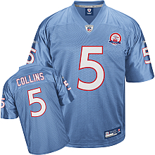 Tennessee Titans Houston Oilers AFL 50th Anniversary #5 Kerry Collins Team Color Jersey