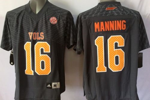 Tennessee Vols 16 Peyton Manning Black Kid NCAA Jersey