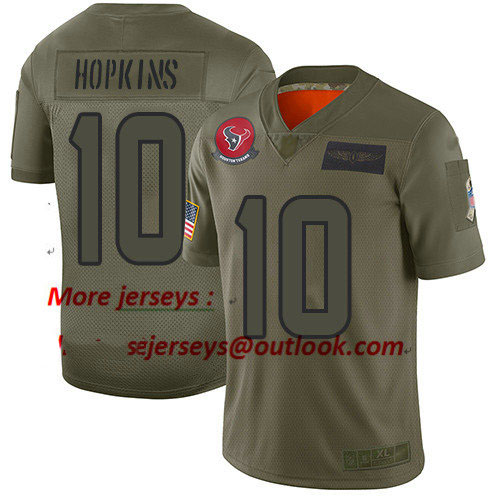 Texans #10 DeAndre Hopkins Camo Youth Stitched Football Limited 2019 Salute to Service Jersey