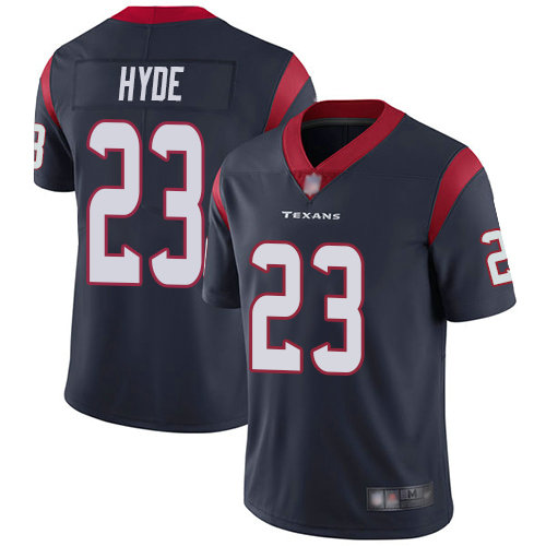 Texans #23 Carlos Hyde Navy Blue Team Color Men's Stitched Football Vapor Untouchable Limited Jersey