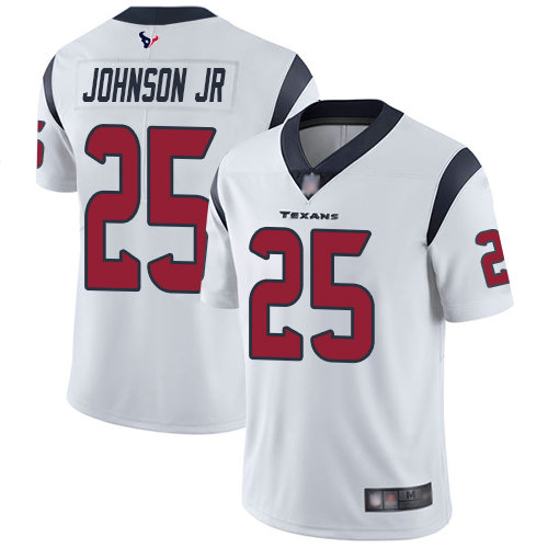 Texans #25 Duke Johnson Jr White Men's Stitched Football Vapor Untouchable Limited Jersey