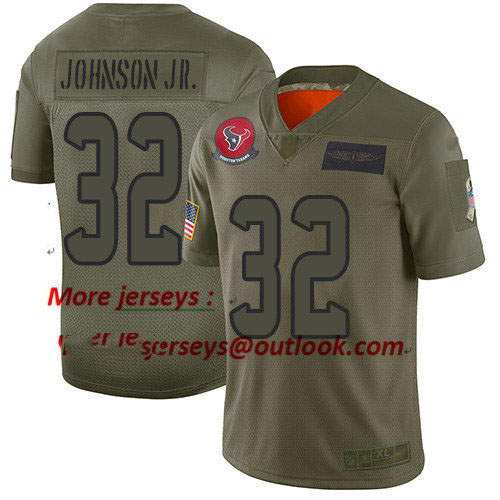 Texans #32 Lonnie Johnson Jr. Camo Youth Stitched Football Limited 2019 Salute to Service Jersey