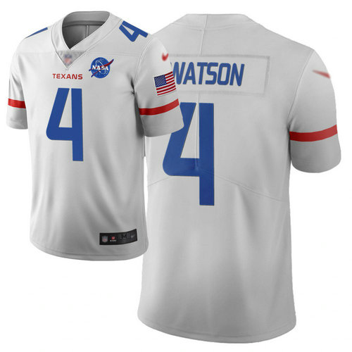 Texans #4 Deshaun Watson White Men's Stitched Football Limited City Edition Jersey