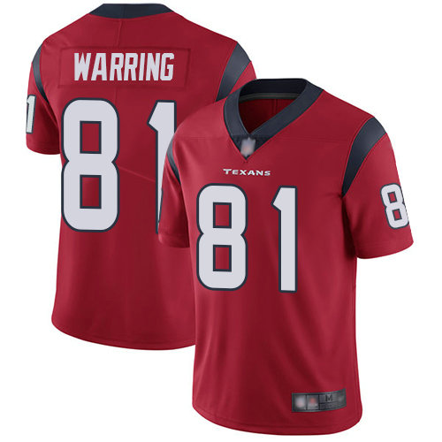 Texans #81 Kahale Warring Red Alternate Youth Stitched Football Vapor Untouchable Limited Jersey