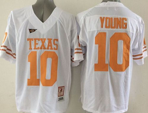 Texas Longhorns 10 Vince Young White NCAA Jersey