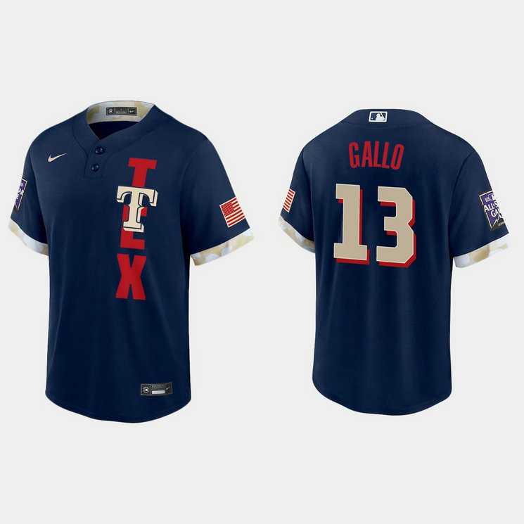 Texas Rangers #13 Joey Gallo 2021 Mlb All Star Game Fan's Version Navy Jersey