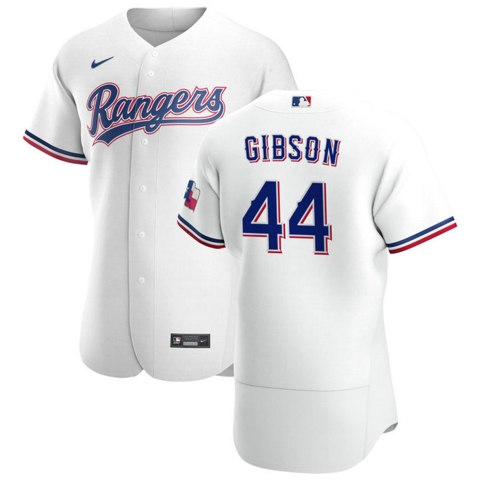 Texas Rangers #44 Kyle Gibson Men's Nike White Home 2020 Authentic Player MLB Jersey