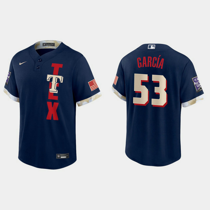 Texas Rangers #53 Adolis Garcia 2021 Mlb All Star Game Fan's Version Navy Jersey