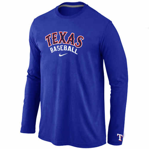 Texas Rangers  Long Sleeve T-Shirt Blue