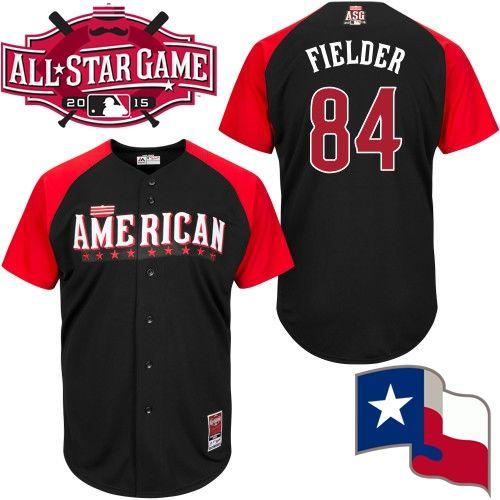 Texas Rangers 84 Prince Fielder Black 2015 All-Star American League Baseball Jersey
