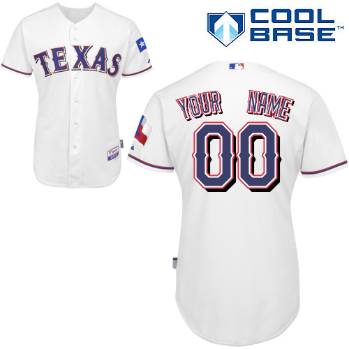 Texas Rangers Personalized Custom White MLB Jersey