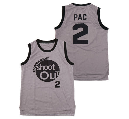 The Rim Tournament Shoot Out 2 Pac Gray Basketball Jersey