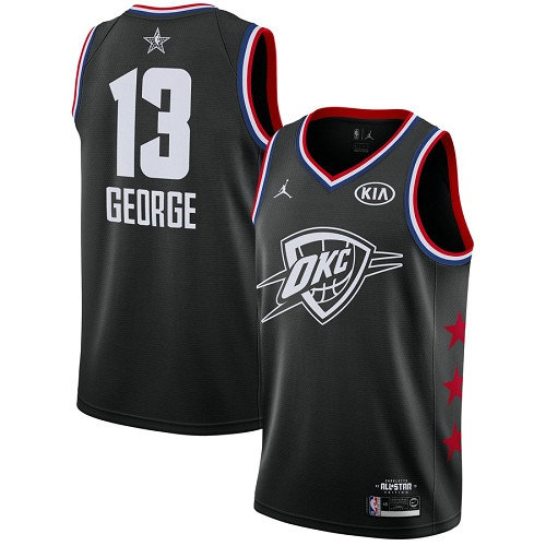 Thunder #13 Paul George Black Women's Basketball Jordan Swingman 2019 All-Star Game Jersey