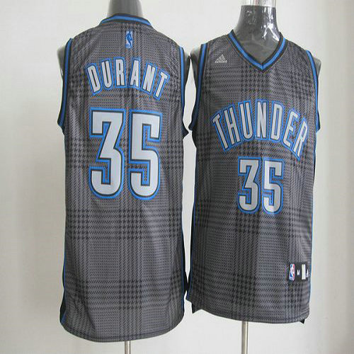 Thunder #35 Kevin Durant Black Rhythm Fashion Stitched NBA Jersey