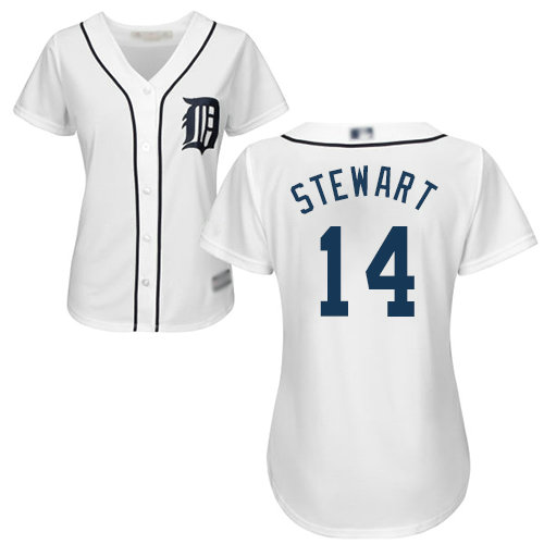 Tigers #14 Christin Stewart White Home Women's Stitched Baseball Jersey