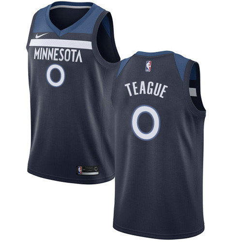 Timberwolves #0 Jeff Teague Navy Blue Women's Basketball Swingman Icon Edition Jersey