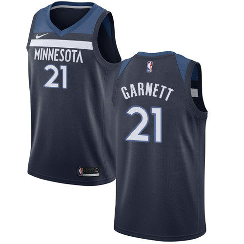 Timberwolves #21 Kevin Garnett Navy Blue Women's Basketball Swingman Icon Edition Jersey