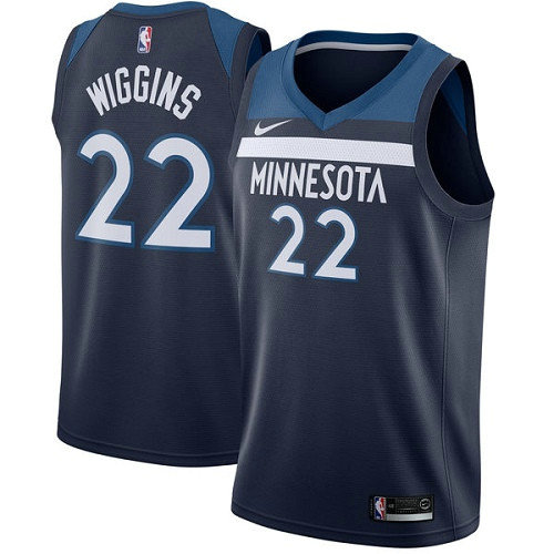 Timberwolves #22 Andrew Wiggins Navy Blue Women's Basketball Swingman Icon Edition Jersey