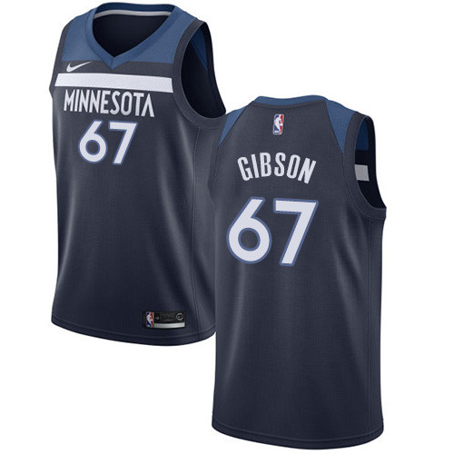 Timberwolves #67 Taj Gibson Navy Blue Women's Basketball Swingman Icon Edition Jersey